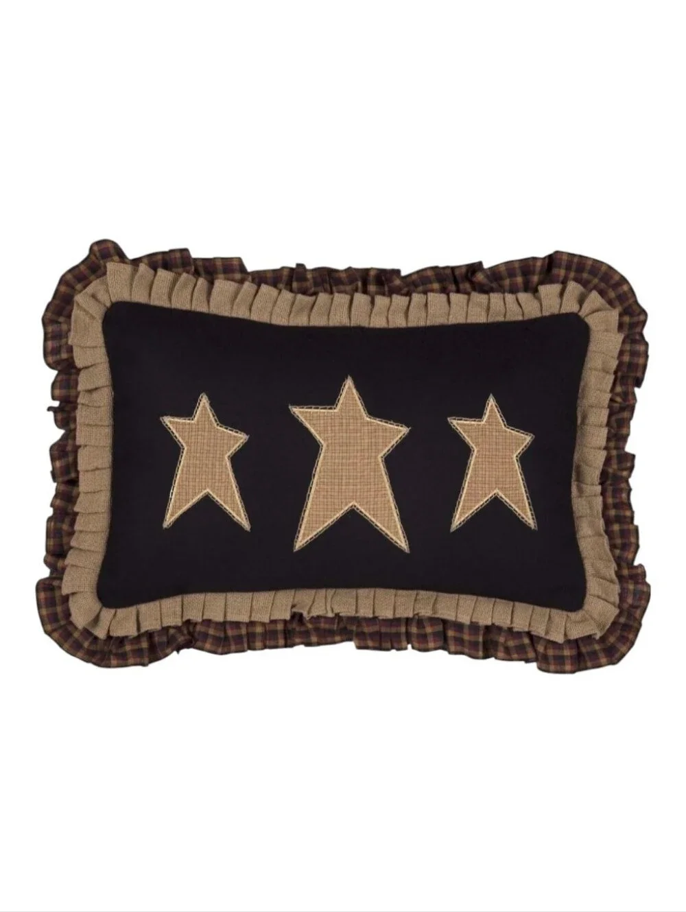 Heritage Farms Black Burgundy Mustard Primitive Stars 14 